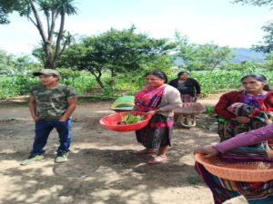 Dotación de insumos para huertos familiares a beneficiarias del proyecto de AGUND